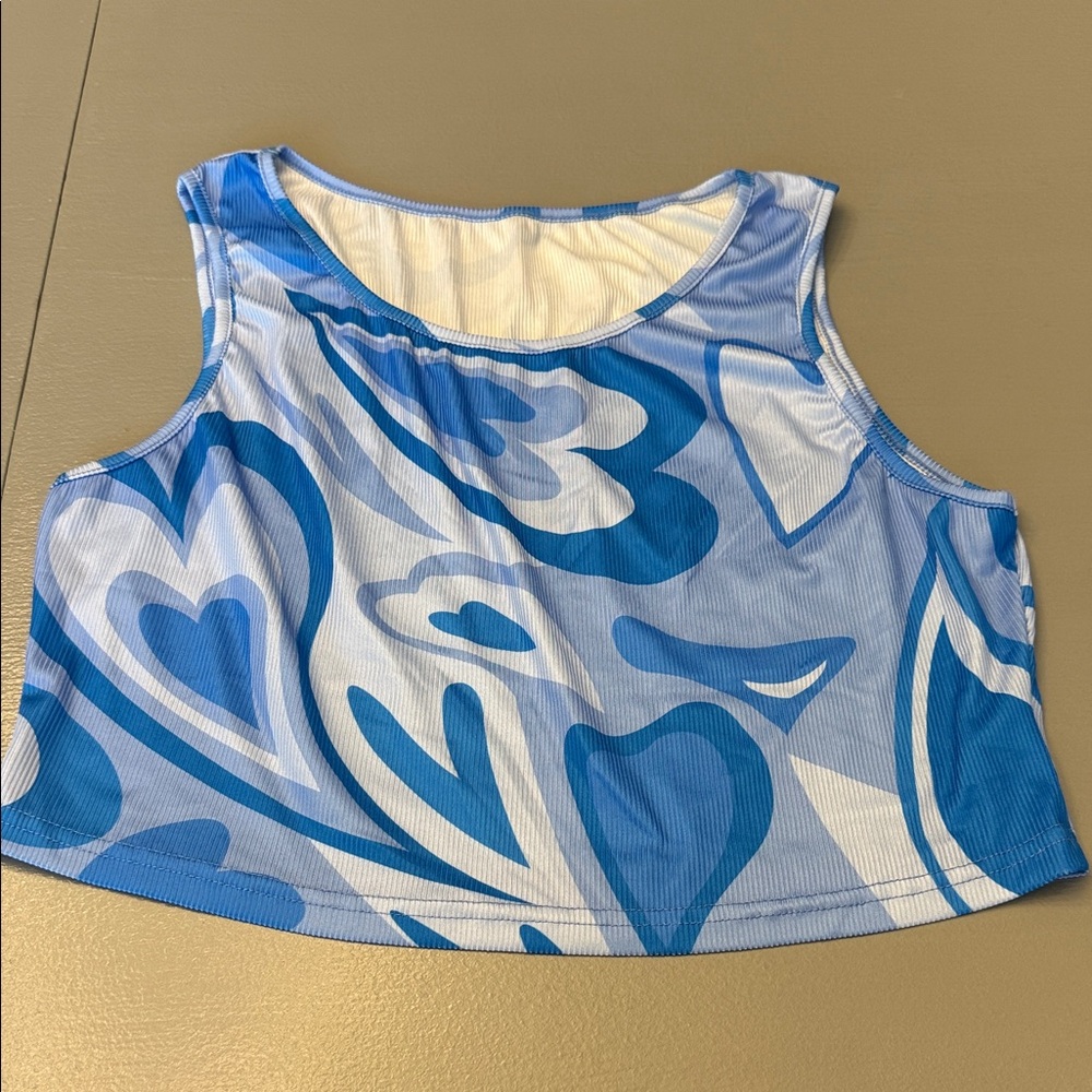 SHEIN | Blue Patterned Women's Top